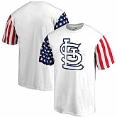 Men's St. Louis Cardinals Fanatics Branded Stars & Stripes T-Shirt White FengYun,baseball caps,new era cap wholesale,wholesale hats